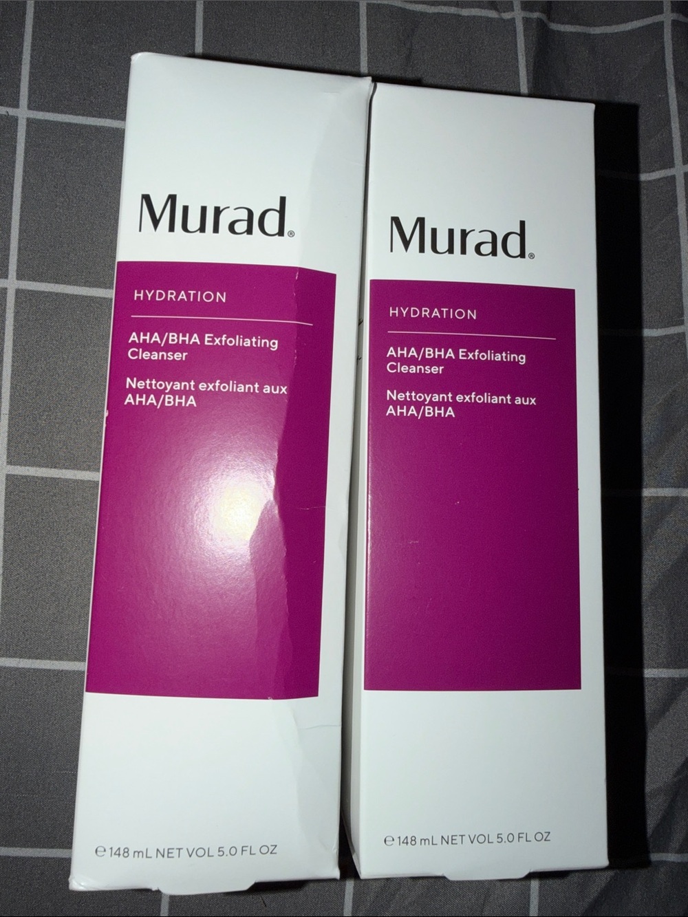 NEW (2) Murad AHA/BHA Exfoliating Cleanser - Magenta Panels (5 fl oz each)